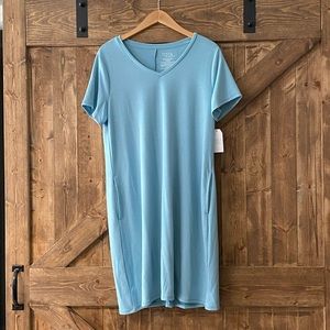 Blue T-shirt cotton dress